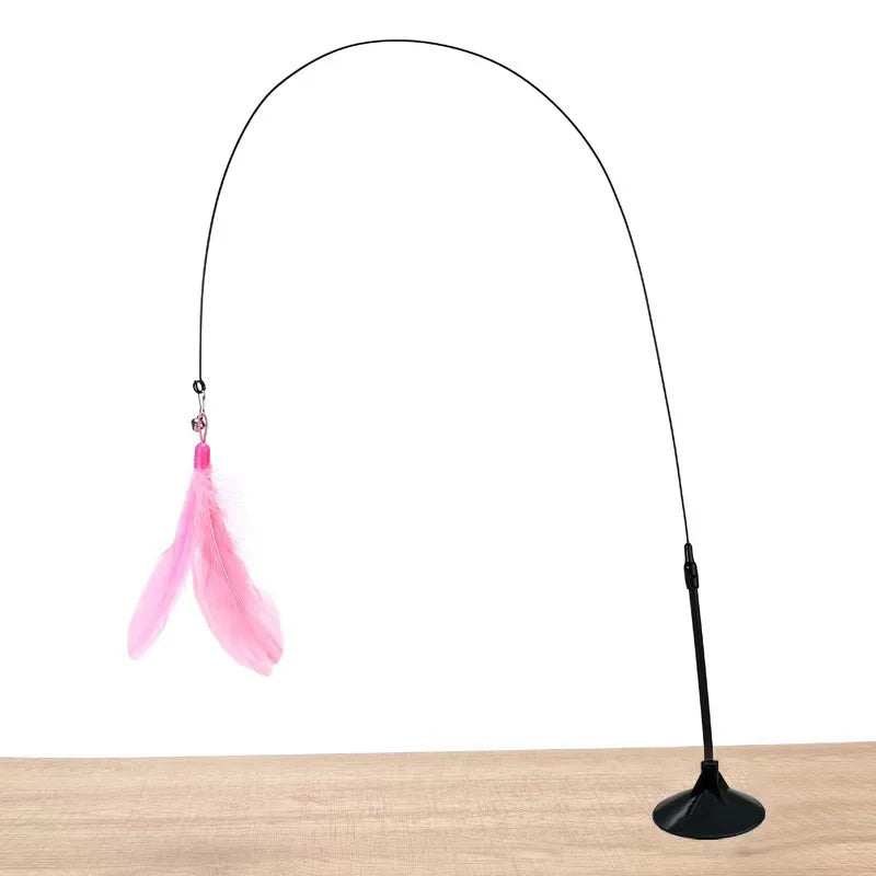 Interactive Cat Feather Wand Toy