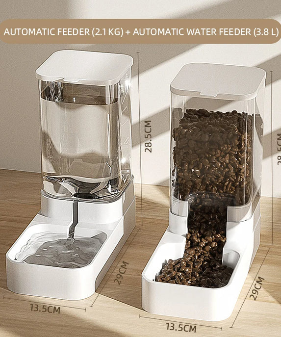 Transparent Automatic Pet Food and Water Bowl