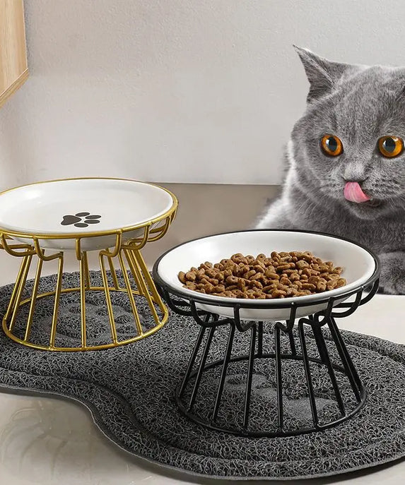 Elevated Ceramic Pet Feeding Bowl