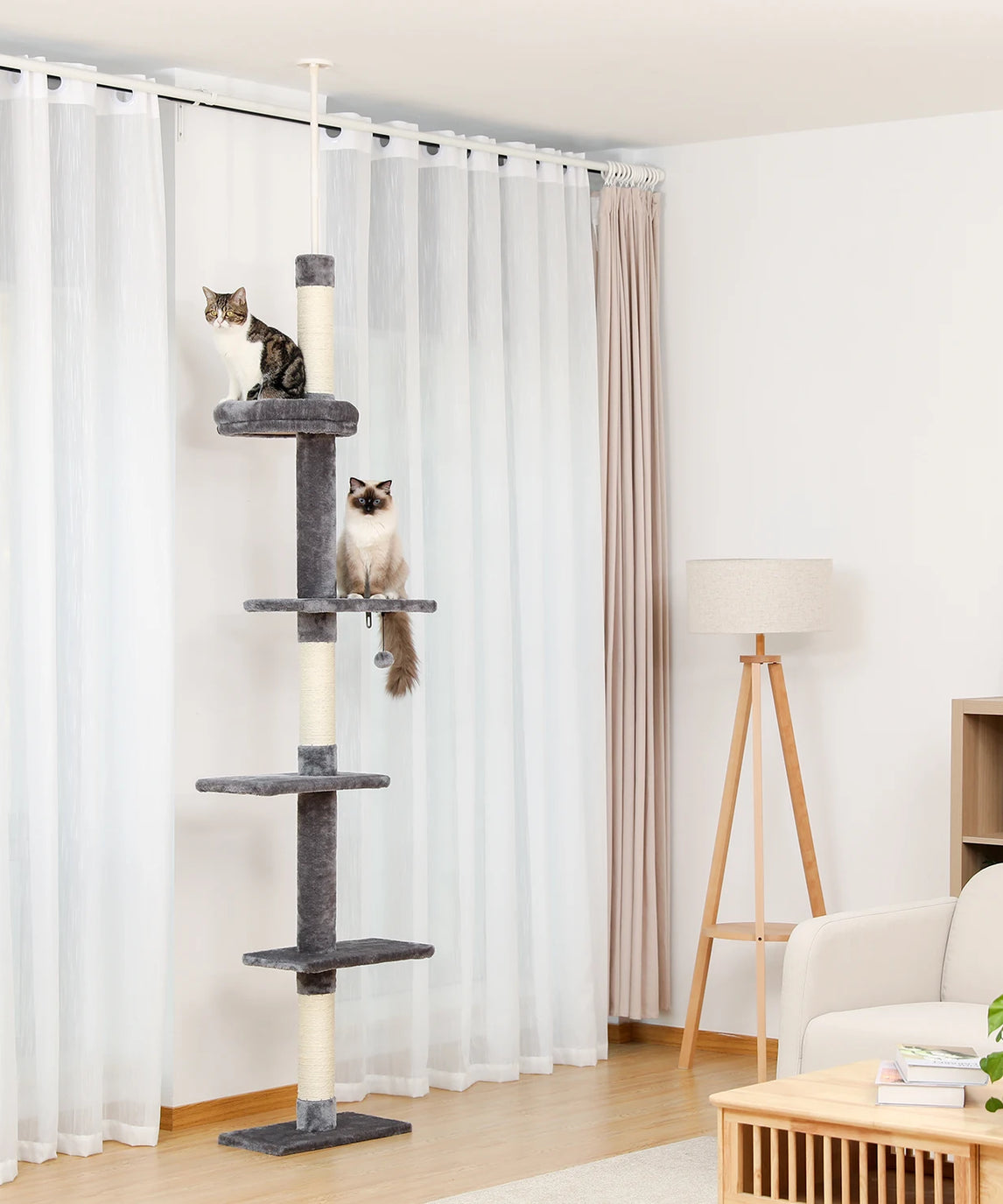 Adjustable Floor-to-Ceiling Cat Tree