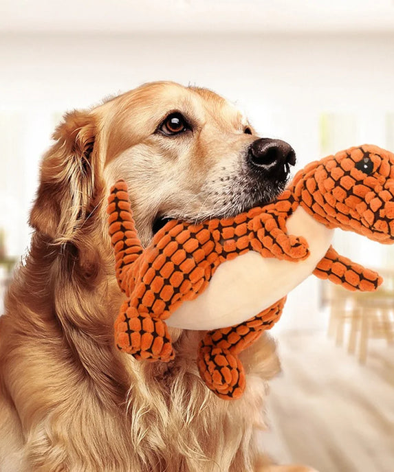 Pet Plush Dinosaur Chew Toy