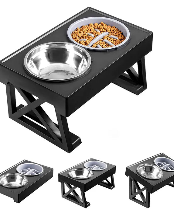 Adjustable Elevated Dog Bowls Stand