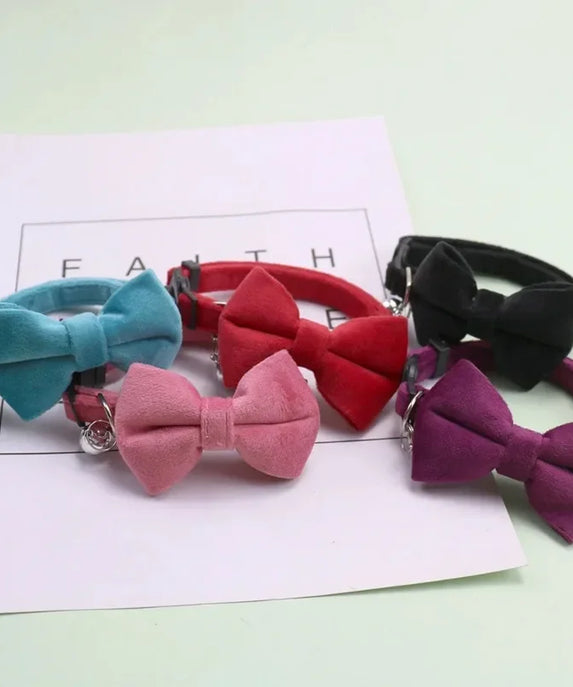 Multicolor Adjustable Pet Bow Collars