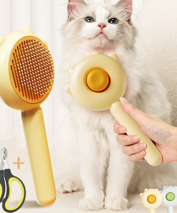 Pet Grooming Brush & Clippers